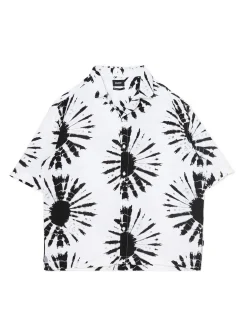 Cropp Koszule*Wzorzysta koszula z krótkim rękawem biały
