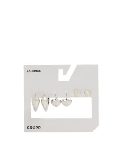 Cropp Biżuteria*Zestaw kolczyków z motywem serca srebrny