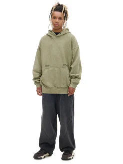 Cropp Bluzy*Zielona bluza loose z kapturem zielony