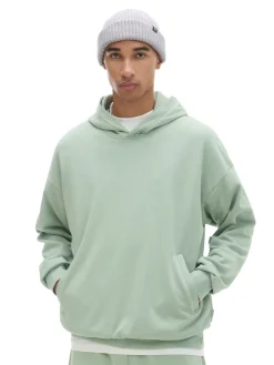 Cropp Bluzy*Zielona bluza z kapturem zielony