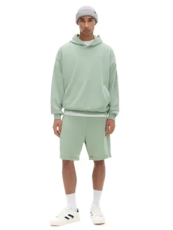 Cropp Bluzy*Zielona bluza z kapturem zielony