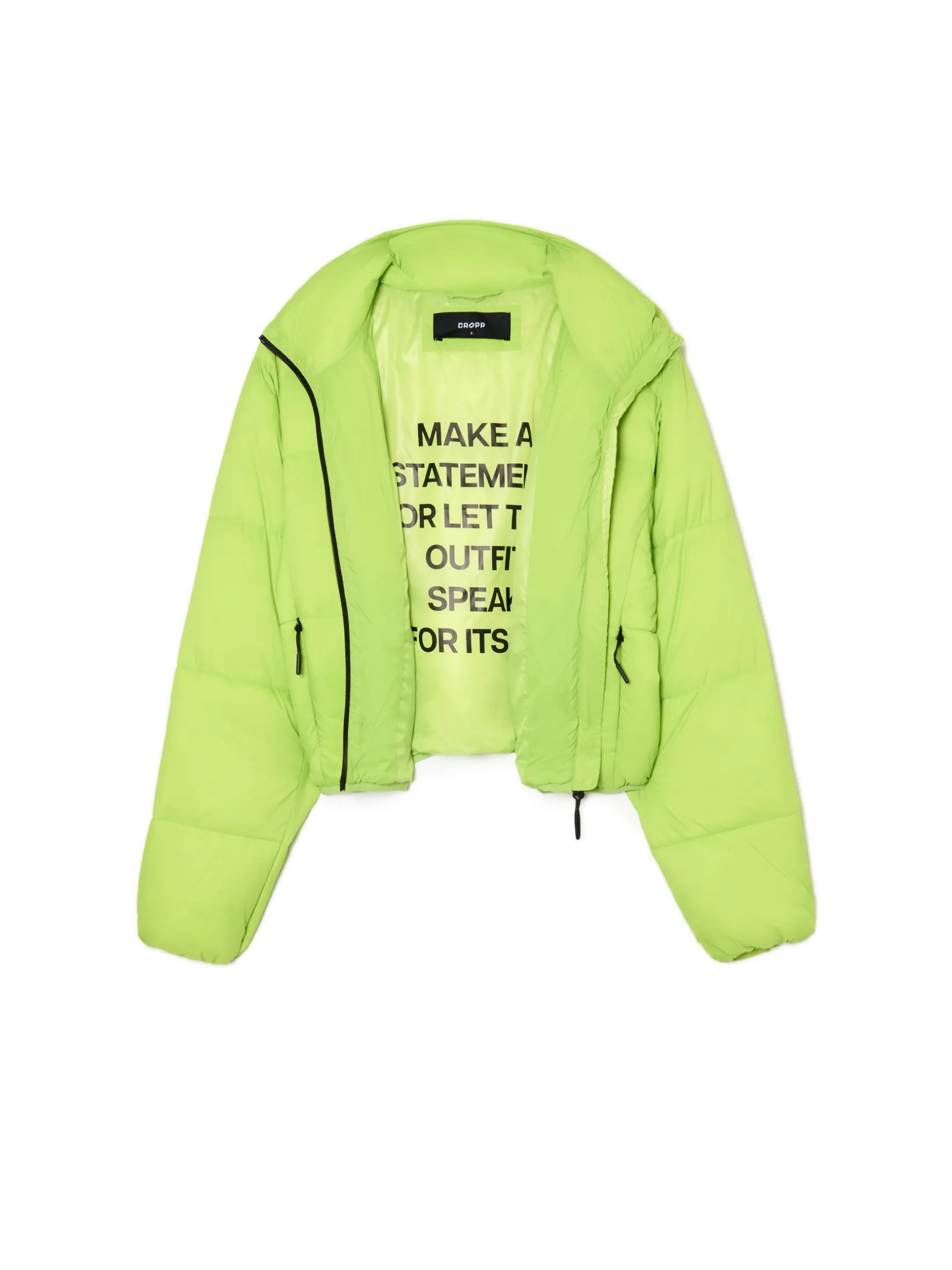 Cropp Kurtki, Płaszcze*Zielona kurtka puffer zielony