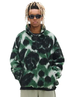 Cropp Bluzy*Zielona polarowa bluza ze stójką zielony