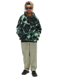 Cropp Bluzy*Zielona polarowa bluza ze stójką zielony