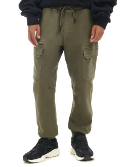 Cropp Spodnie*Zielone joggery cargo zielony