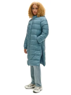 Cropp Kurtki, Płaszcze*płaszcz puffer z kapturem zielony