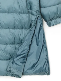 Cropp Kurtki, Płaszcze*płaszcz puffer z kapturem zielony